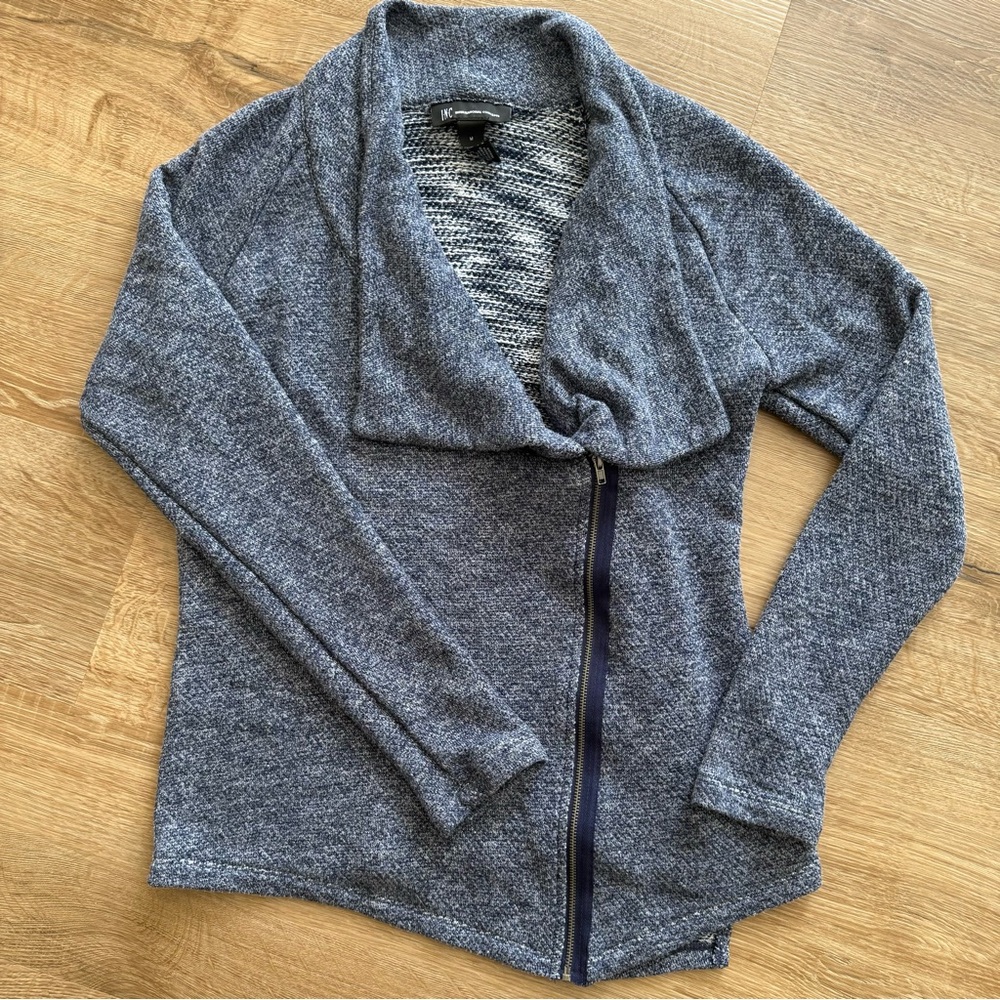 INC International Concepts Blue Cowl Neck Sweater/Sweatshirt